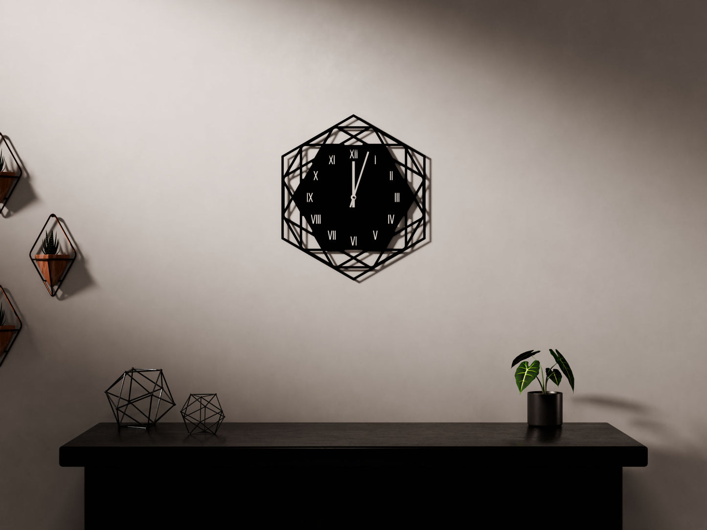 Geometric Wall Clock 02